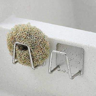 LunaLulinlk 2-Pack Stainless Steel Kitchen Sink Sticky Sponge Holder
