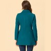 INSPIRE CHIC Women's Christmas Peter Pan Collar Double Breasted Long Trench Winter Pea Coat - 4 of 4