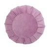 Jennifer Taylor Home Pouffe 13" Round Pleated Accent Throw Pillow - 2 of 4