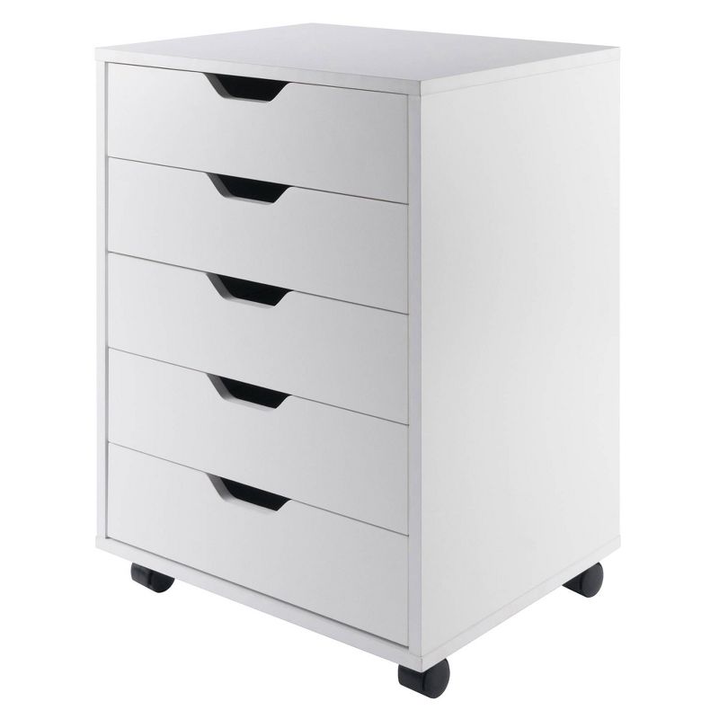Halifax 5 Drawer Cabinet with Casters White - Winsome, 1 of 12