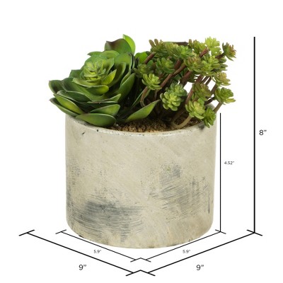 Verdant Bliss 22" Green Plastic Grass Tabletop Arrangement