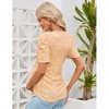maternity dress Women's Maternity Floral  Puff Sleeve Tunic Blouse - 4 of 4
