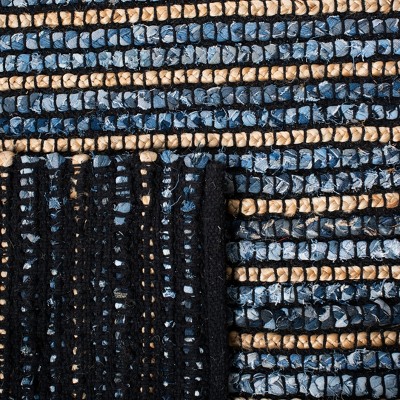 Cape Cod Chic Handwoven Cotton 9' x 12' Area Rug in Blue/Natural