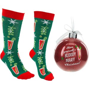 Pavilion Gift Company - Bloody Mary Christmas - 4" Ornament  with Holiday Socks - Tree Ornaments - 1 of 4