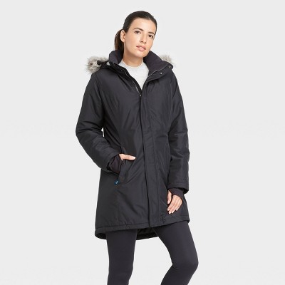 target black faux fur jacket