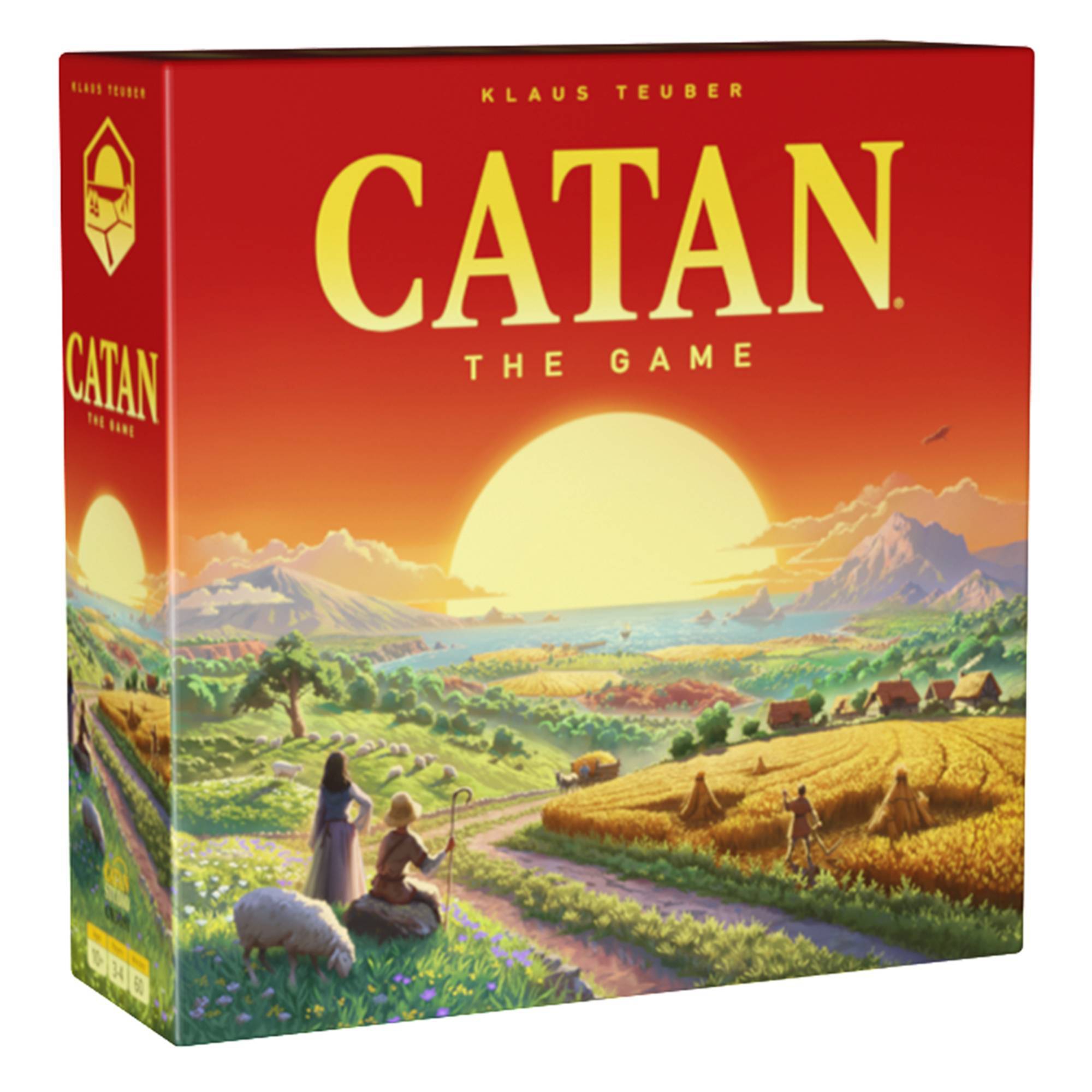 Asmodee CATAN 6E Refresh Board Game: Strategy & Social Skills, 1 Hour Play, 3-4 Players, Includes Cards & Dice