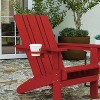 Merrick Lane Adirondack Chair with Cup Holder, Weather Resistant HDPE Adirondack Chair - 4 of 4