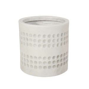 10" x 10"  White flower pot - 1 of 4