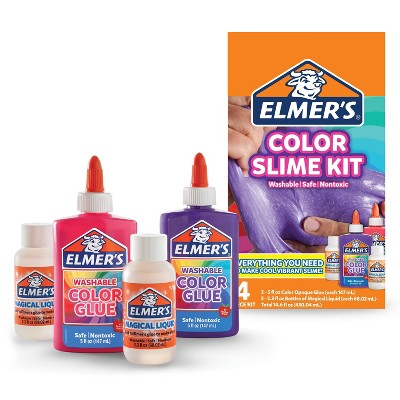 Elmer's 4pk Color Slime Kit with Glue & Activator Solution
