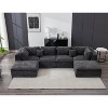 140" Cloud Sectional Sofa, Convertible U-Shape Boneless Couch with Ottoman, Oversized 4-Seater Modular Sofa for Living Room - 3 of 4