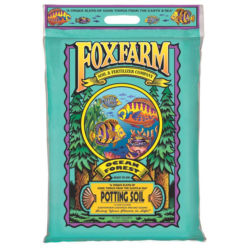 FoxFarm FX14053 + FX14054 Ocean Forest Organic Plant Potting Soil with Happy Frog Nutrient Rapid Growth Potting Soils for Gardens, 12 Quart, 4 of 7