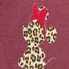 Women's - Disney - Minnie Mouse Leopard Print Silhouette Short Sleeve Graphic T-Shirt - 2 of 4