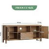 59" Farmhouse TV Stand for 55-65 Inch TVs, Wooden Media Console with 2 Storage Cabinets, Adjustable Shelves, Entertainment Center for Living Room - 2 of 4