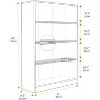 Fontoi Decorative Bookshelf, 4 Tier Office Bookcase, Adujustable Modern Wood Bookshelf for Living Room Bedroom Classroom Library, Black, 11.6"*33"*48" - 2 of 4