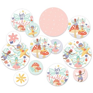 Big Dot of Happiness Let's Be Fairies - Fairy Garden Birthday Party Giant Circle Confetti - Party Decorations - Large Confetti 27 Count - 1 of 4