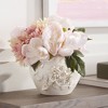 Dahlia Studios Bloomer 8 3/4" Wide White Glazed Floral Decorative Vase - 2 of 4