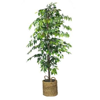 72" Artificial Ficus Tree in Basket - LCG Florals