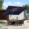 PURPLE LEAF 9' X 11' Patio Umbrella Outdoor Rectangle Umbrella Silvery Cantilever Outdoor Umbrella for Garden Deck Pool Patio - 2 of 4