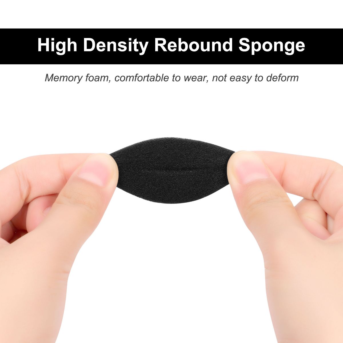 Unique Bargains uxcell Headphone Earpad 3.5cm, Black 10 Pcs - thumbnail 4