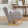 GDFStudio Aspen 27.2"W Modern High Backrest Boucle Rocking Chair with Two Side Pocket - 3 of 4