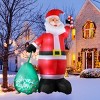 FURNIinspire Decorative Holiday Scene Props Christmas Inflatable Decor Blow Up Santa Claus Model for Lawn, Mall, Multicolored, 55.1"*110.2"*165.4" - 2 of 4