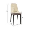 Modern Dining Chairs Set, with Thick Soft Cushions & Metal Leg, for Dining Room, Kitchen, Available in Multiple Colors - 2 of 4