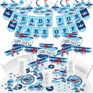 Big Dot of Happiness Taking Flight - Airplane - Vintage Plane Baby Shower or Birthday Party Supplies - Banner Decoration Kit - Fundle Bundle - 1 of 4