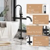 Freestanding Bathtub Faucet, Floor Mount Tub Filler with Hand Shower, 360° Swivel Spout, Single Handle Bathroom Tub Faucet for Cleaning, Bathing - 2 of 4