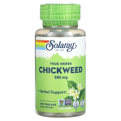 Solaray True Herbs, Chickweed, 385 mg, 100 VegCaps