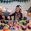 Fun Little Toys 144pcs Prefilled Cauldrons with Halloween Toy Witch Fingers Rings Stickers Stamps Bouncy Balls, Bulk Mini Cauldrons Gifts - 3 of 4