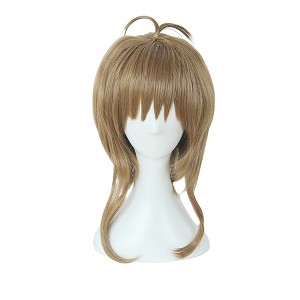 Unique Bargains Women's Wigs 13" Brown with Wig Cap Short Hair With Bangs - 1 of 4