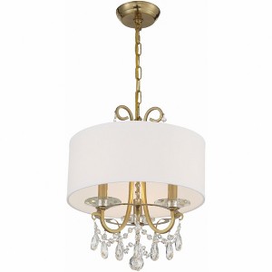 Crystorama Lighting Othello 3 - Light Chandelier in  Vibrant Gold - 1 of 4