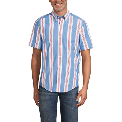 Lands' End Men's Short Sleeve Essential Lightweight Poplin