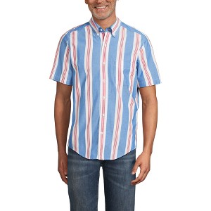 Lands' End Men's Short Sleeve Essential Lightweight Poplin - 1 of 3