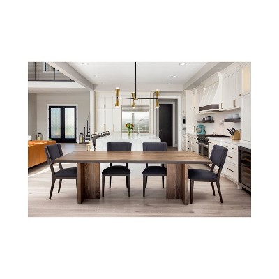 Modern Black and Brass Adjustable Iron Six-Light Pendant