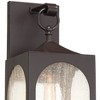 Possini Euro Design Tyne Modern Wall Light Sconce Bronze Metal Hardwire 7" Fixture Clear Seedy Glass for Bedroom Bathroom Vanity Reading Living Room - 3 of 4