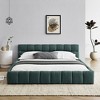 Queen Size Upholstered Bed Frame with Thick Fabric - 3 of 4
