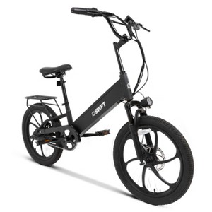 SWFT Adult RX 20" Compact Step Through Electric Cruiser Bike - Black - 1 of 4