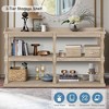NicBex Rustic Solid Wood Entryway Table with Storage Drawers,Fluted Design Entryway Table with Metal Legs,Foyer Tables for Entryway,Hallway - 4 of 4