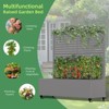 PexFix 47 in. H x 47 in. W Gray Metal Rectangle Wall Planter Box with Trellis for Climbing Plants - 2 of 4