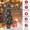 6FT Potted Christmas Tree with 140 Warm Led Lights Artificial Christmas Tree Outdoor Decor Ninjas Light Box Pencil Tree Sticky Chalk Tree Body 1 Pack - 3 of 4