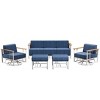 Outdoor Swivel Rocker Patio Chairs High Back Wicker Patio Furniture - 3 of 4