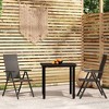 vidaXL Patio Dining Set Outdoor Dining Set Garden Table and Chair Set Black - 31.5" Table Length 2 Items - 2 of 4