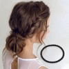 Unique Bargains Women's Spiral Pattern Hair Ropes Black 50 Pcs - 2 of 3
