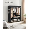 SONGMICS Portable Closet Clothes Wardrobe Organizer with Corver Clothing Rack with 3 Hanging Rods and Shelves Room - 2 of 4