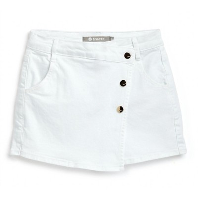Girl Denim Skort w/ Gold Buttons - tractr