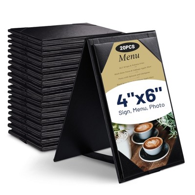 Yescom WeChef 20 Pack 4"x6" Double-Sided Menu A-Frame Holder Table Tent Restaurant Cafe