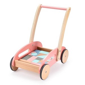 Childlike Behavior Premium Wooden Toy Baby Walker, Brown - 1 of 4