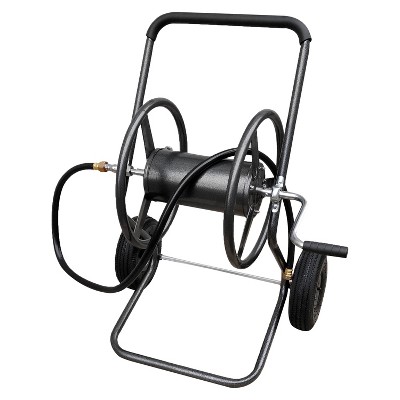 Photo 1 of 2-Wheel Steel Hose Reel Cart 200ft 5/8 Hose - Gray - Backyard Expressions