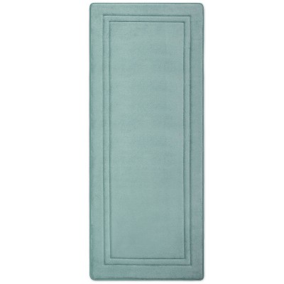 MICRODRY Quick Drying Framed Memory Foam Bath Mat/Runner with Skid Resistant Base